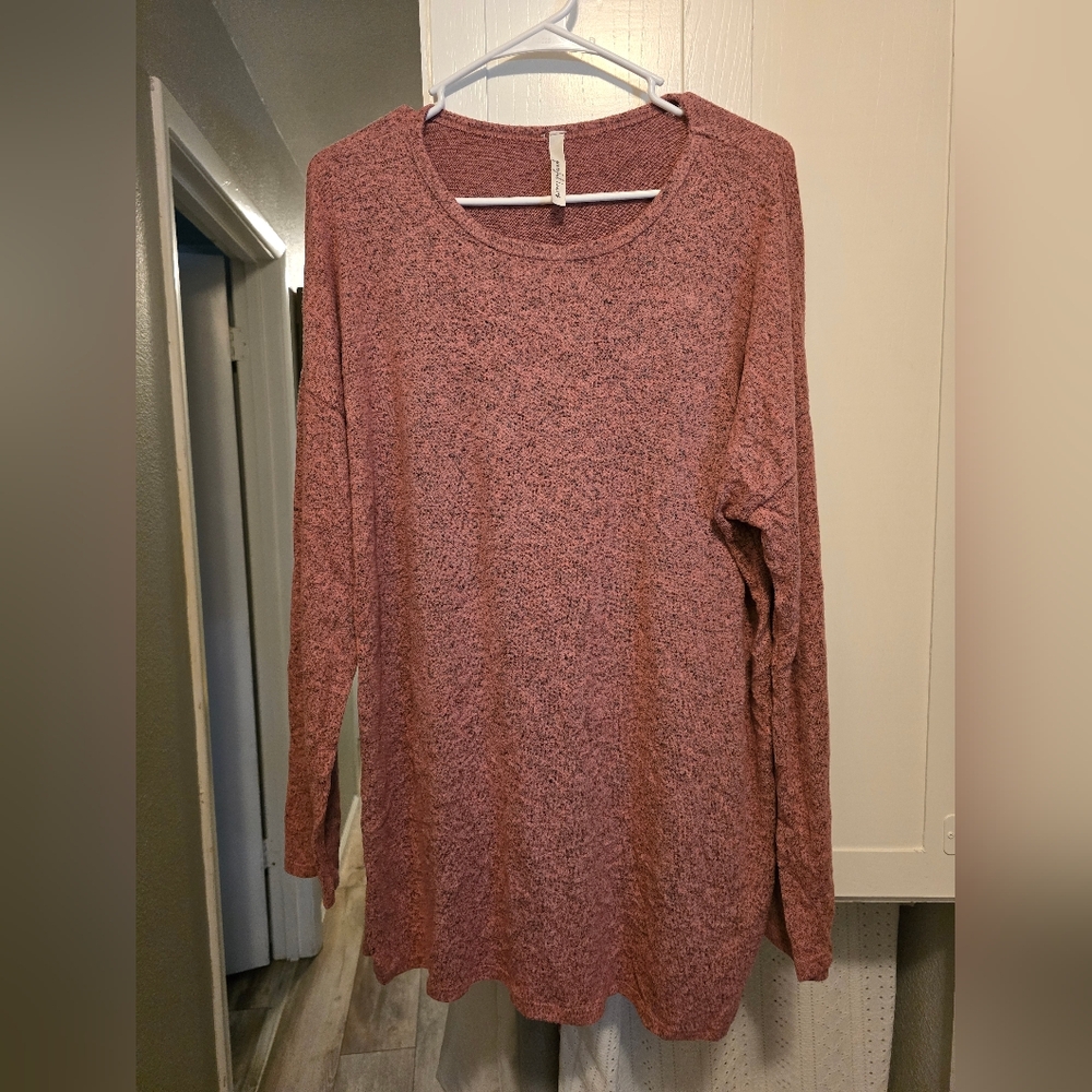 Women's Pink Long Sleeve Top